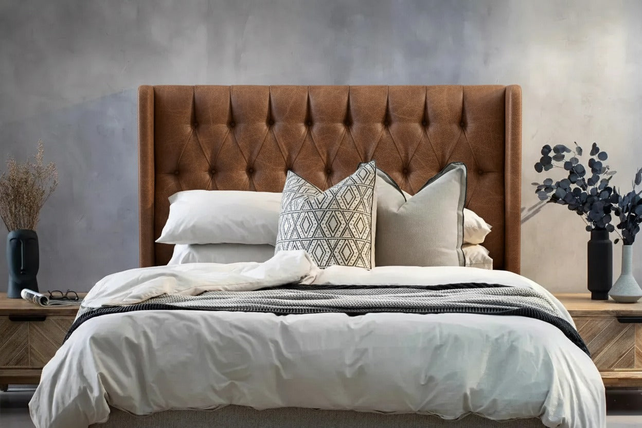 Espaldar en Cuero ´CANELA¨