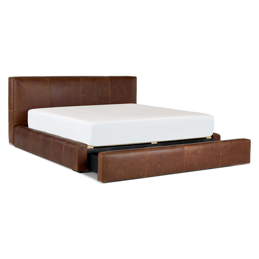 Cama en cuero "LUNA"