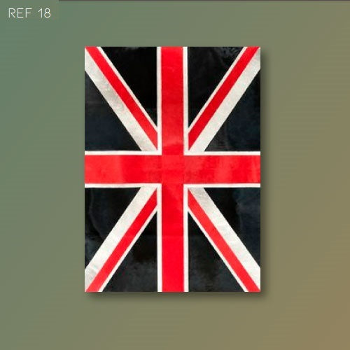 Tapete personalizado en cuero natural