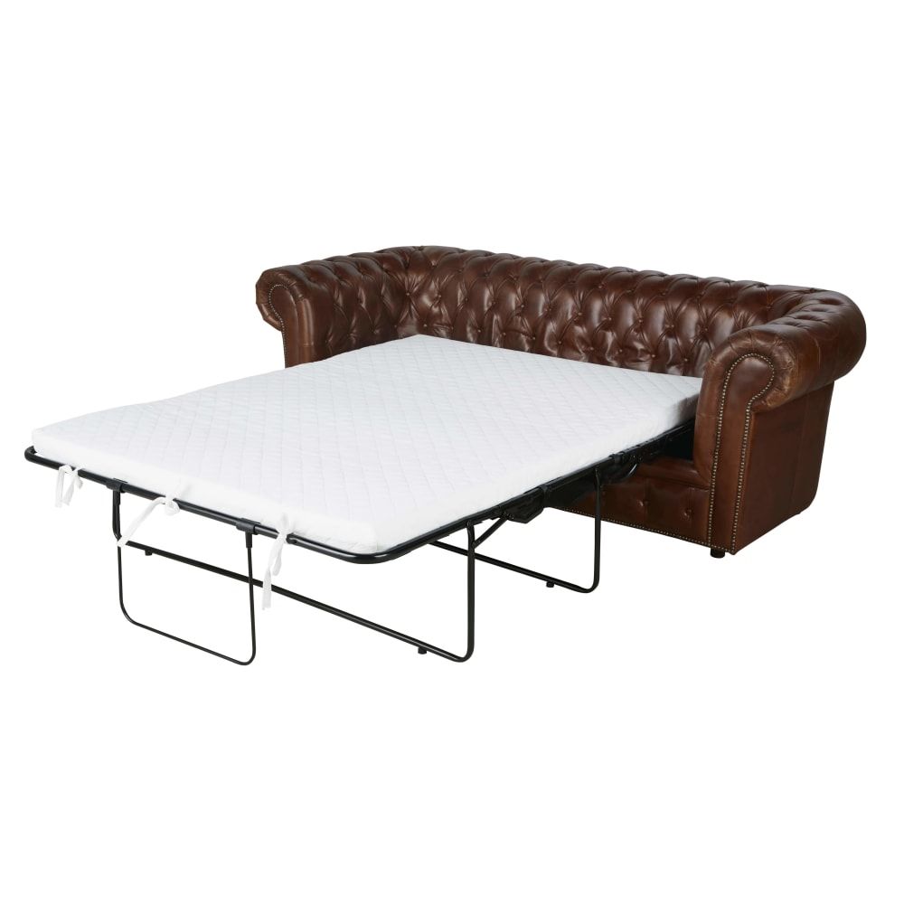 SofáCama en Cuero ¨CHESTERFIELD¨