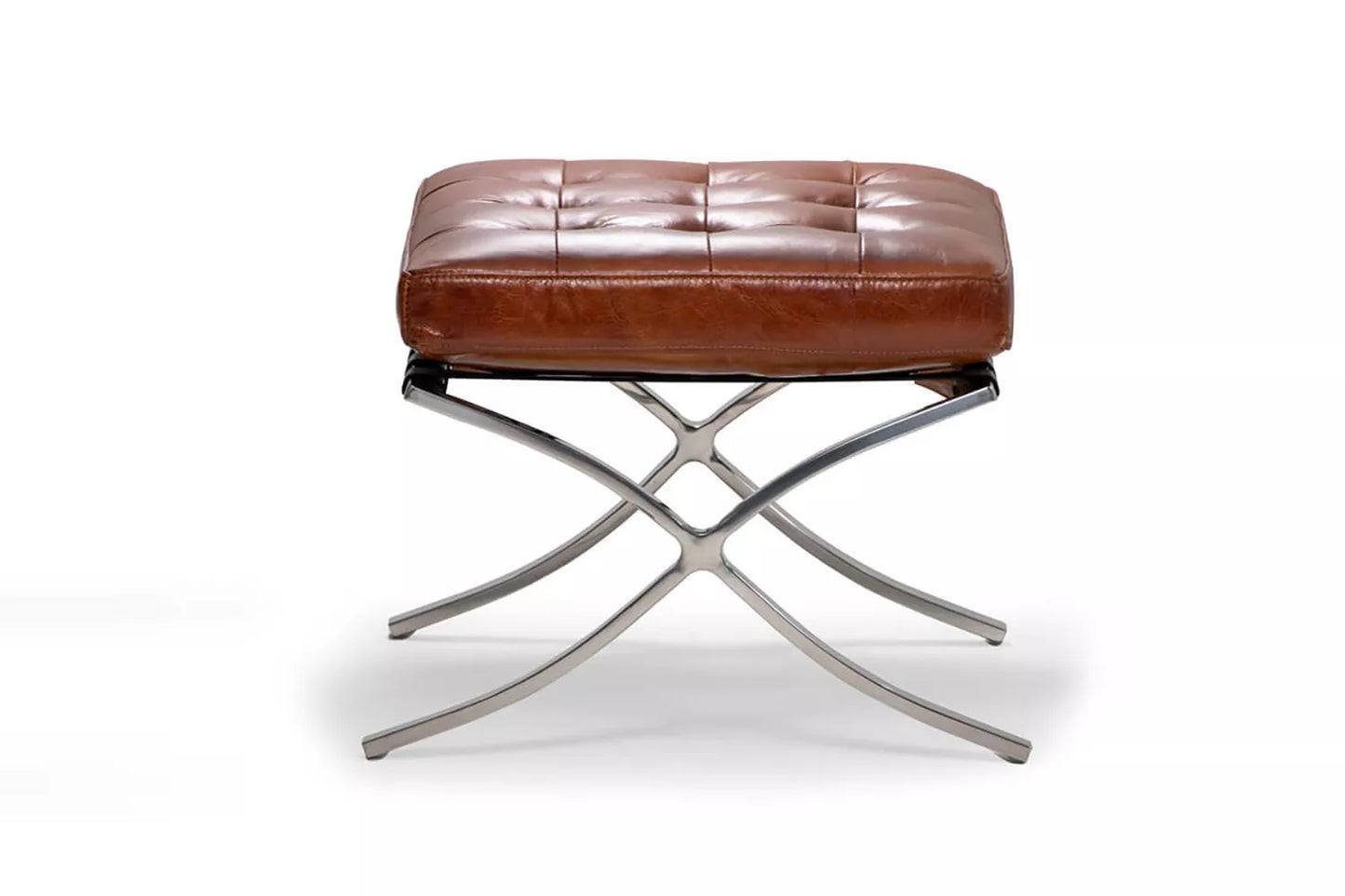 Silla en cuero "Barcelona"