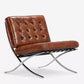 Silla en cuero "Barcelona"