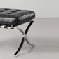 Silla en cuero "Barcelona"